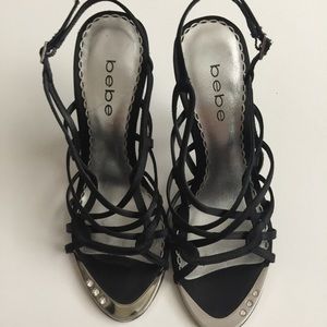 BEBE BLACK SANDALS
